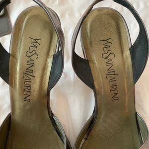 SAINT LAURENT YSL Metallic Heels
